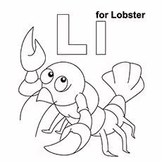 Lobster Coloring Pages - The-L For Lobster The-L For Lobster