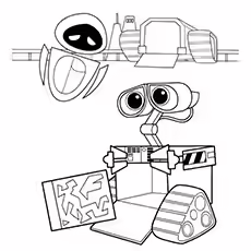 Wall-E Coloring Pages - Wall-E and EVE Wall-E and EVE