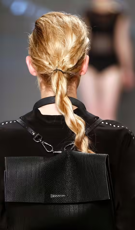 Rope Braid Hairstyles - Wet Rope Ponytail Wet Rope Ponytail