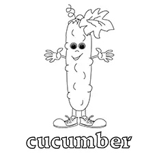 Cucumber Coloring Page - Cool Cucumber