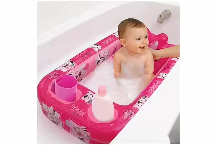 Baby Bathtubs - Leachco Safer Bather Disney Minnie Mouse Inflatable Safety Bathtub