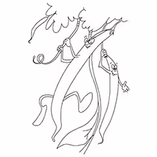 French Beans Hanging On The Branch French Beans Hanging On The Branch Coloring Sheet