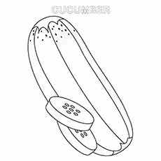 Cucumber Coloring Page - Garden Cucumber