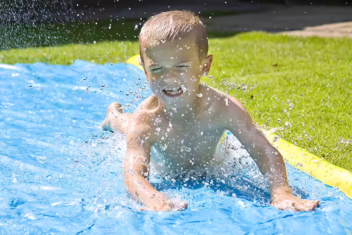 Summer Water Activities - Homemade Water Slide Homemade Water Slide