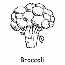 Broccoli Coloring Page - Large Headed Broccoli Broccoli Coloring Page - Large Headed Broccoli
