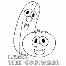 Larry The Cucumber coloring pages