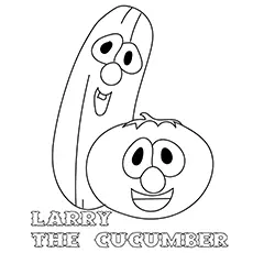 Larry The Cucumber coloring pages