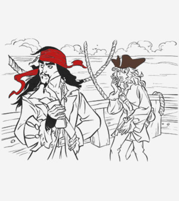 Captain Jack Sparrow Coloring Pages For Toddlers