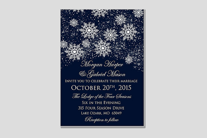 Wedding Card Designs - The Winter Invite