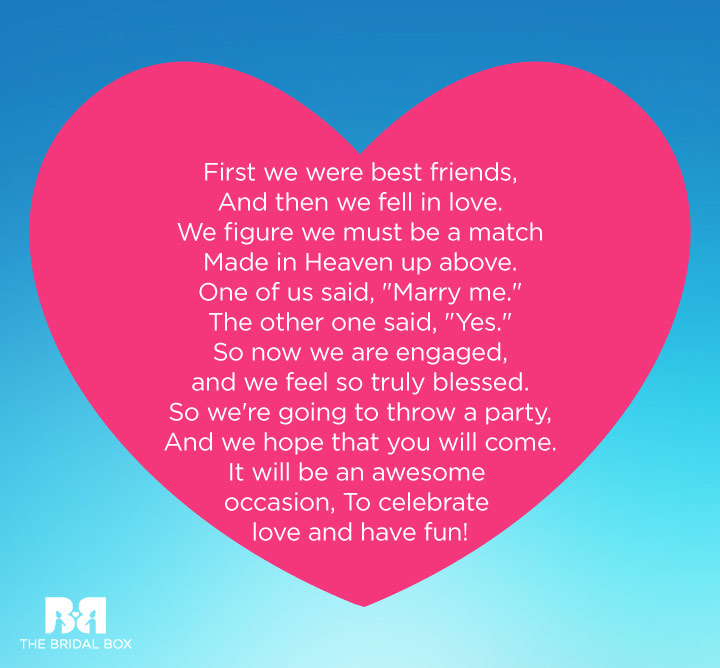 The Perfect Engagement Invitation - We're Gonna Throw A Party