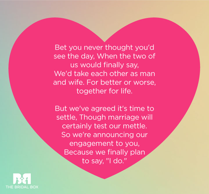 The Perfect Engagement Invitation - For Better Or For Worse Together Forever