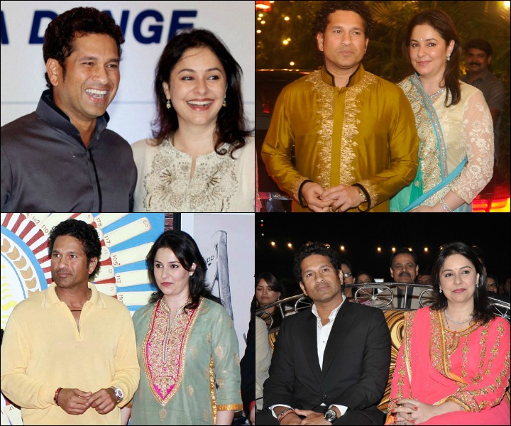 Sachin Tendulkar Marriage - Anjali With Sachin At Various Events In Candids With The Press