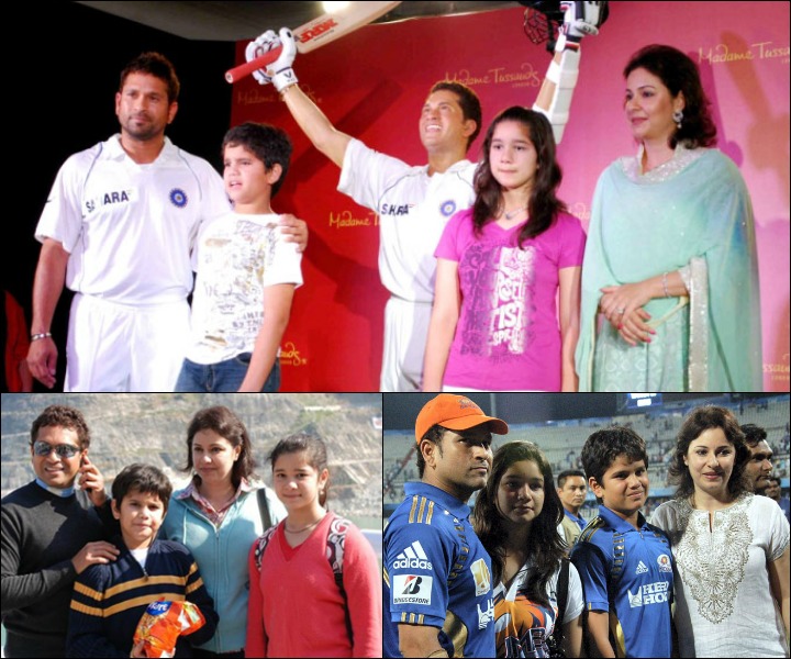 Sachin Tendulkar marriage - Sachin And Anjali With Their Kids Sara and Arjun