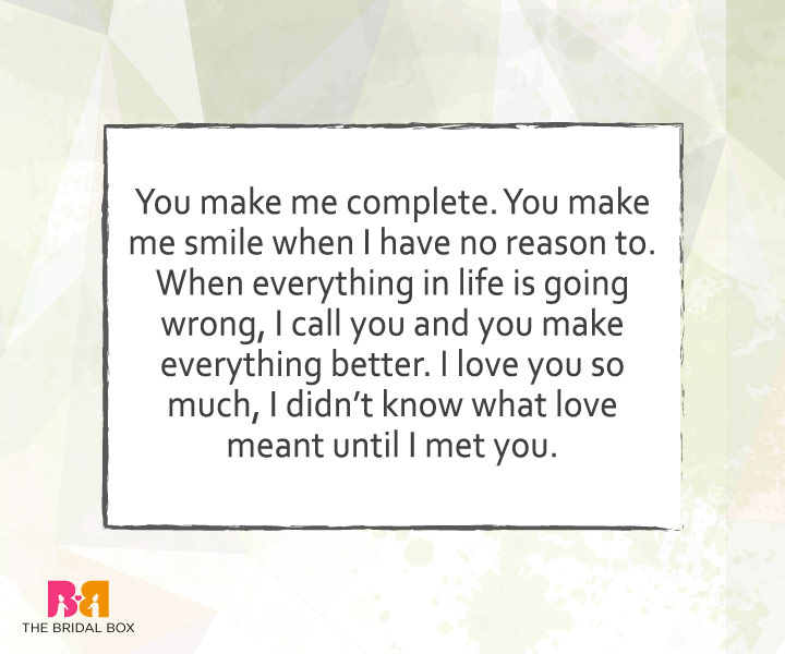 True Love Quotes For Him - You Make Me Complete