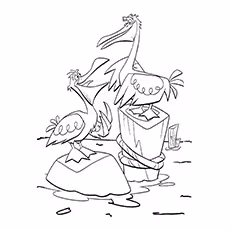 Pelican Coloring Page - A Pair Of Pelicans Pelican Coloring Page - A Pair Of Pelicans