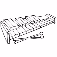 Xylophone Coloring Page - Amadinda
