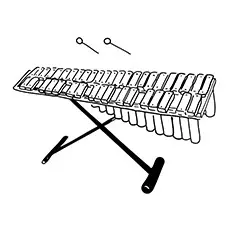 Xylophone Coloring Page - Balafon