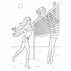 Beach Volleyball Beach Volleyball Coloring Pages