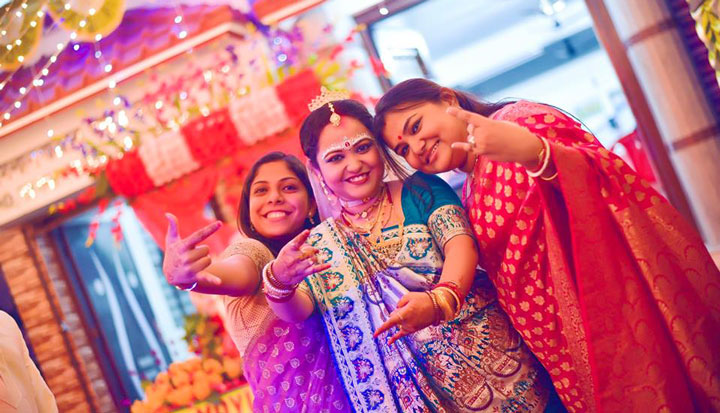 bengali wedding party saree