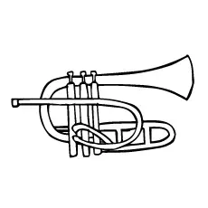 C Trumpet Coloring Page free Printable