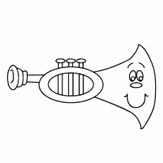 Cheerful Piccolo Trumpet Coloring Page Free Printable Cheerful Piccolo Trumpet Coloring Page