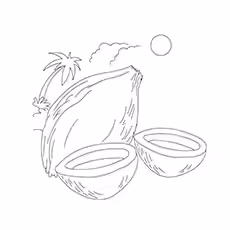 Coconut Coloring Images