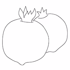 Pomegranate Coloring Page - Crab Pomengrate Pomegranate Coloring Page - Crab Pomengrate