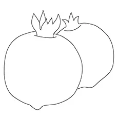 Pomegranate Coloring Page - Crab Pomengrate