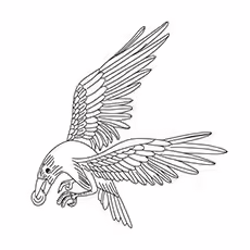 Crow Coloring Page - Crow Drinking Water Crow Coloring Page - Crow Drinking Water