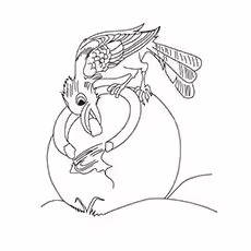 Crow Coloring Page - Crow Soaring In The Sky Crow Coloring Page - Crow Soaring In The Sky