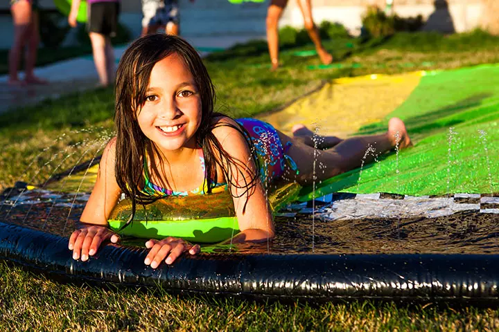 Spring Activities For Kids - DIY Water Slide