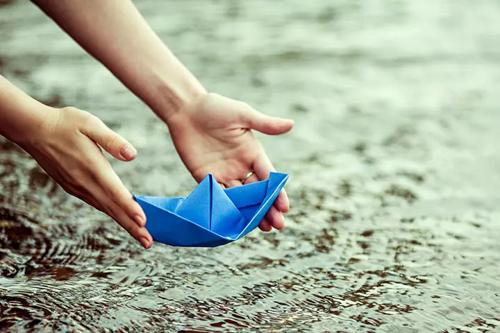 Rainy Day Activities For Kids - Have a paper boat race