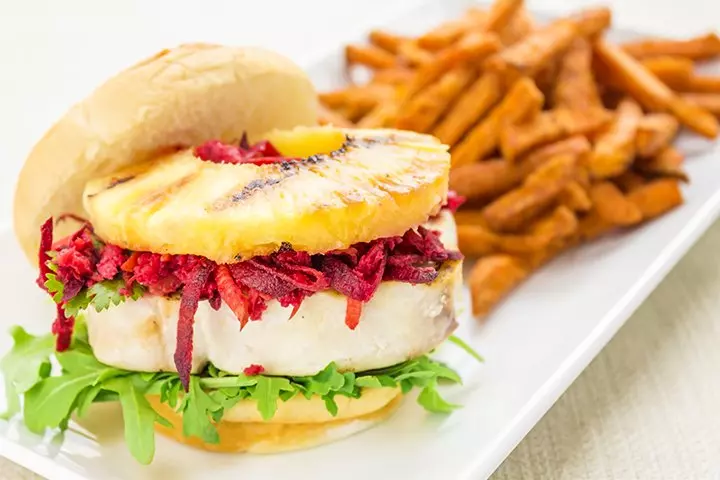 Hawaiian pineapple burger recipe for kids