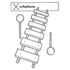 Xylophone Coloring Page - Khmer