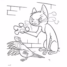 Dove Coloring Page - Mittens Trying To Catch A Dove Dove Coloring Page - Mittens Trying To Catch A Dove