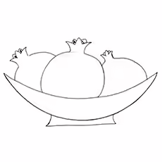 Pomegranate Coloring Page - Nana Pomegranate Coloring Page - Nana