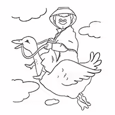 Old Mother Goose Coloring Page Old Mother Goose Coloring Page