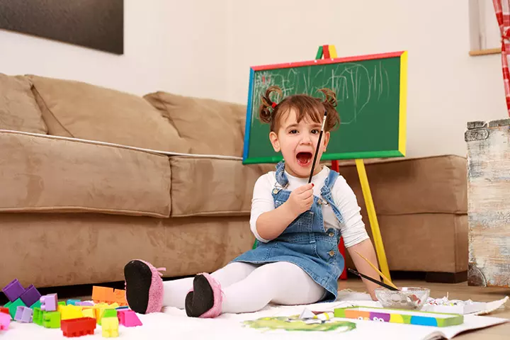 Spring Activities For Kids - Painting With Trucks