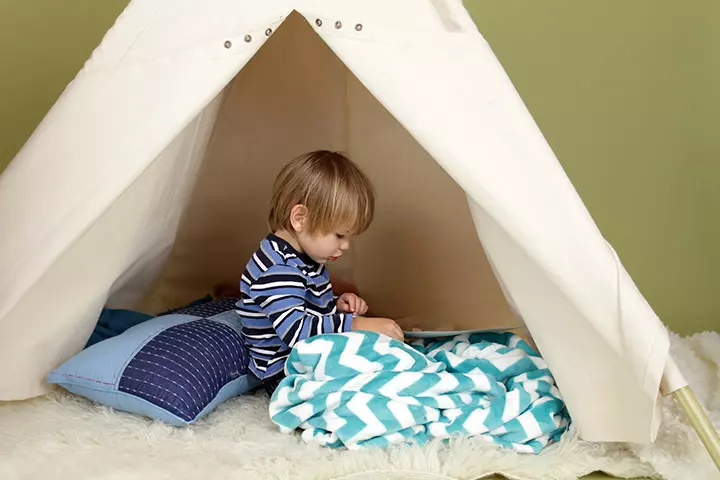 Rainy Day Activities For Kids - Pitch a tent in the backyard