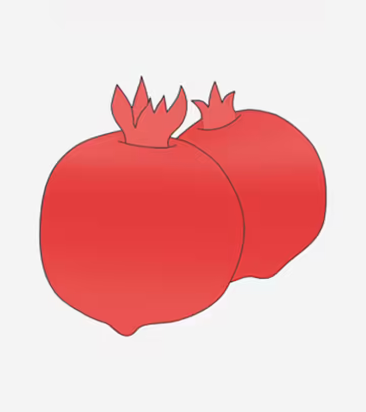 Pomegranate Coloring Pages For Toddlers