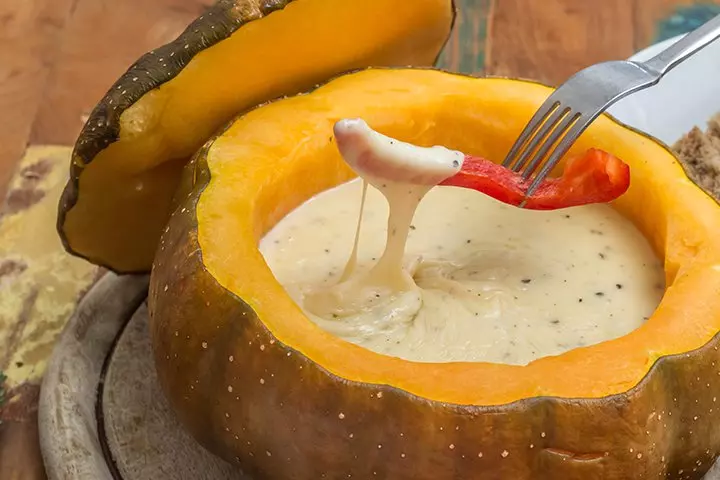 Fondue For Kids - Pumpkin And Cheese Fondue