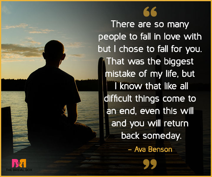 Sad Love Quotes For Her - Ava Benson.