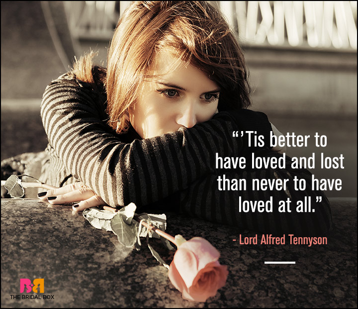 Sad Love Quotes For Him - Lord Alfred Tennyson