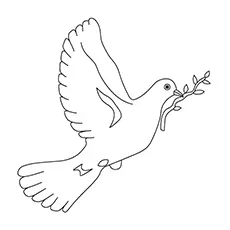 Dove Coloring Page - The Symbol Of Peace