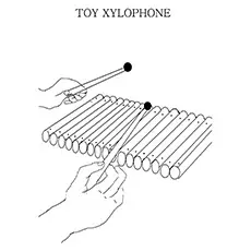 Xylophone Coloring Page - Toy Xylophone