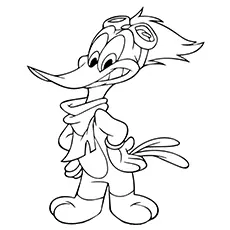 Cartoon Woody Woodpecker Pic to Color