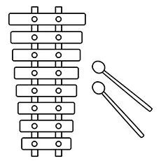 Xylophone Coloring Page 