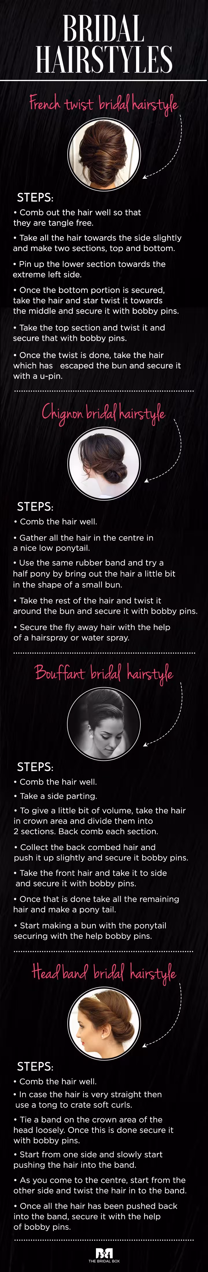 Bridal Hairstyles Infographics Bridal Hairstyles Infographics