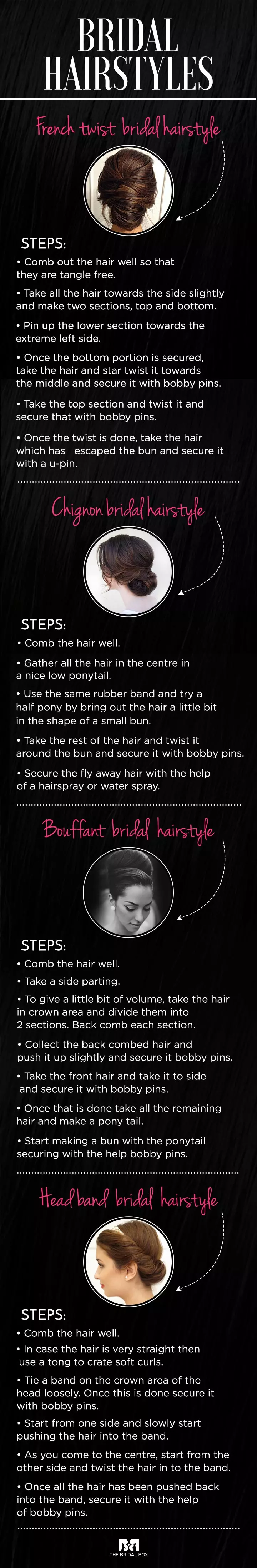 Bridal Hairstyles Infographics