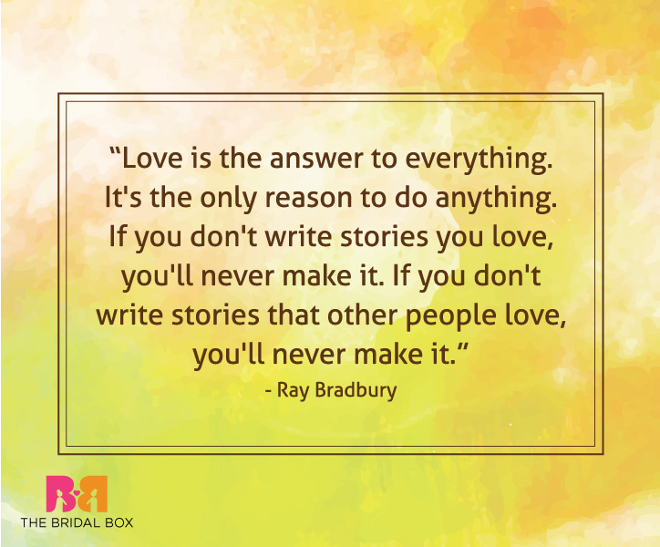 Inspirational Love Quotes For Her - Ray Bradbury